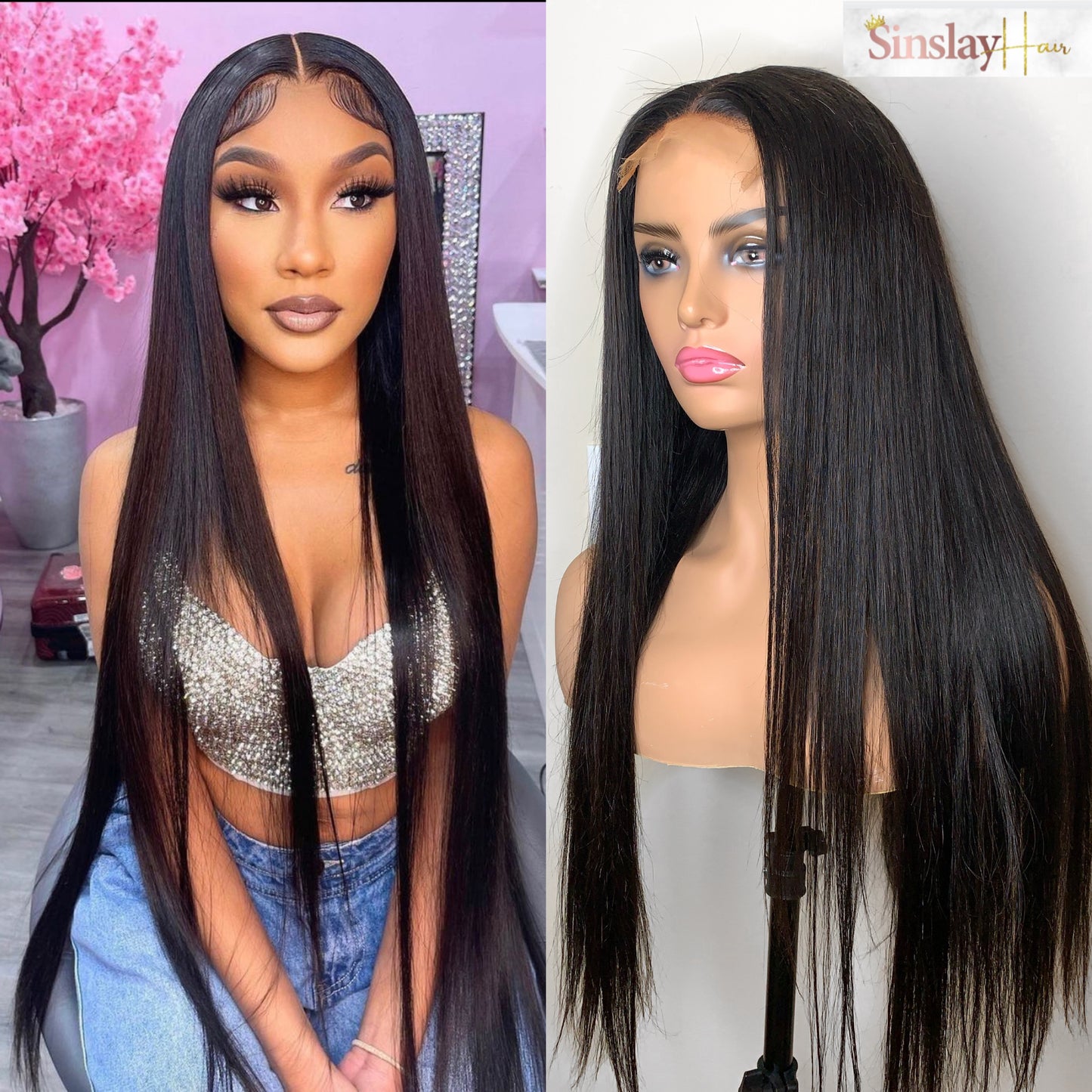 Straight HD invisible Lace Closure Wig