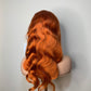 Orange lace frontal wig 150% density