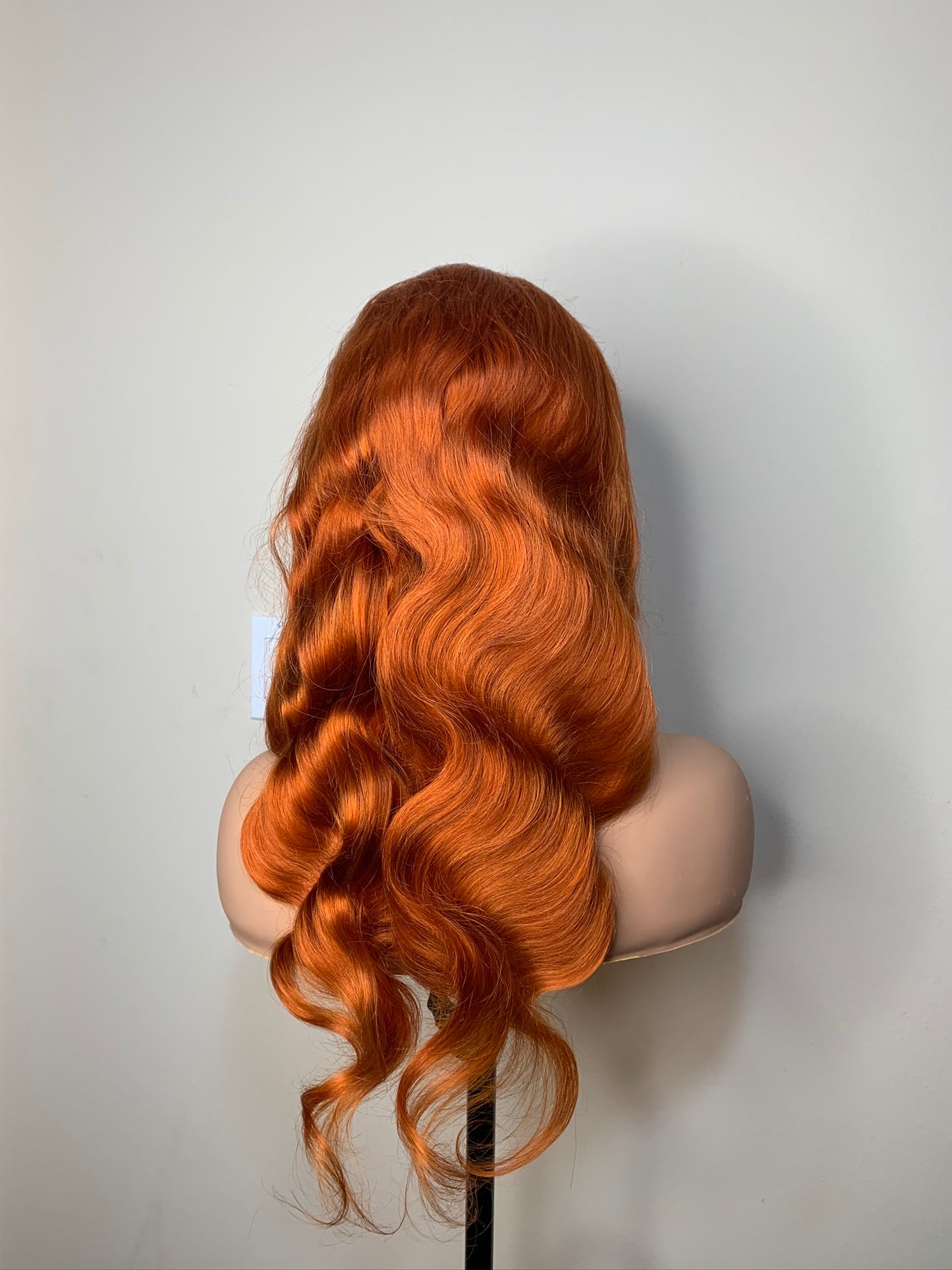 Orange lace frontal wig 150% density