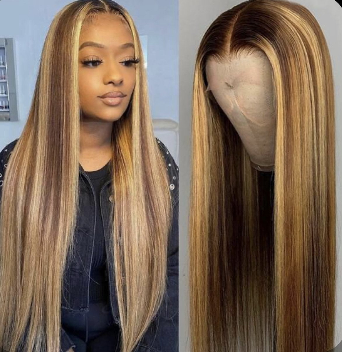 Nala wig highlights “ lace frontal wig 150% density