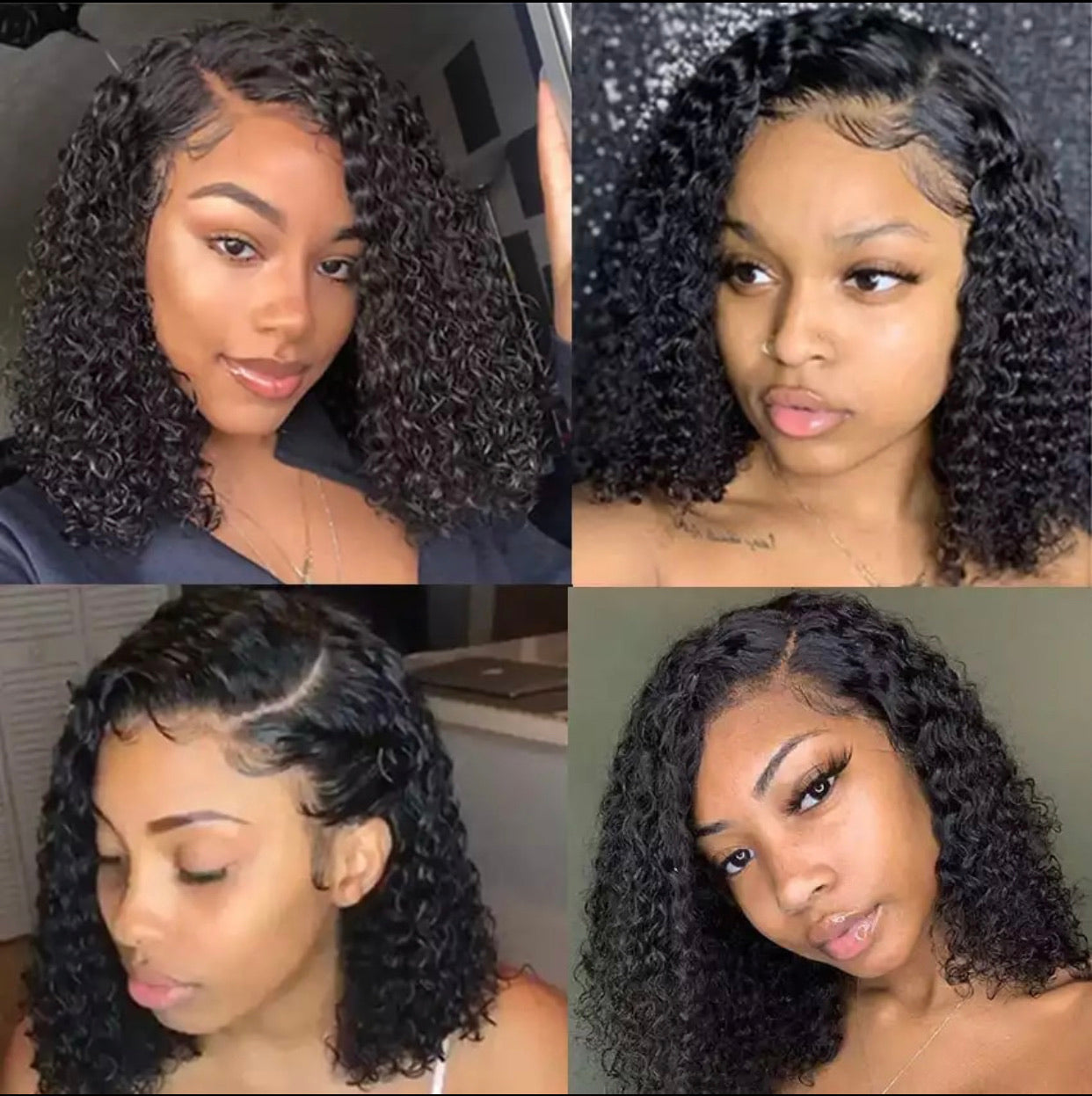 Curly Bob lace frontal wig